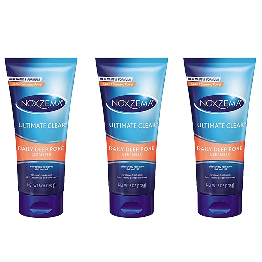 Pack of (3) Noxzema Ultimate Clear Daily Deep Pore Cleanser (6 oz)