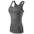 thumbnail image 1 of TOPTIE Yoga Racer Back Tank Top, Athletic Compression Tank, Junior-Grey-M, 1 of 6