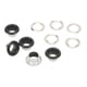 thumbnail image 1 of 500 Sets 8mm Grommets Eyelets Iron Copper Round Grommets Washer Eyelets Rings Kit for Trousers Bags Hats Belts Matte Black, 1 of 3