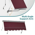 thumbnail image 4 of MCombo Patio Window Awnings 5'x8', Fully Assembled Manual Retractable Sunshade Canopy for Windows, 4137 (Burgundy), 4 of 8