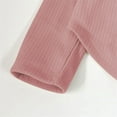 thumbnail image 4 of LIJCC T-Shirt en Coton Côtelé pour Filles, Manches Longues, Col Rond, Ourlet Incurvé, Tunique Unie, Coupe Ajustée, Basique, 4 of 8