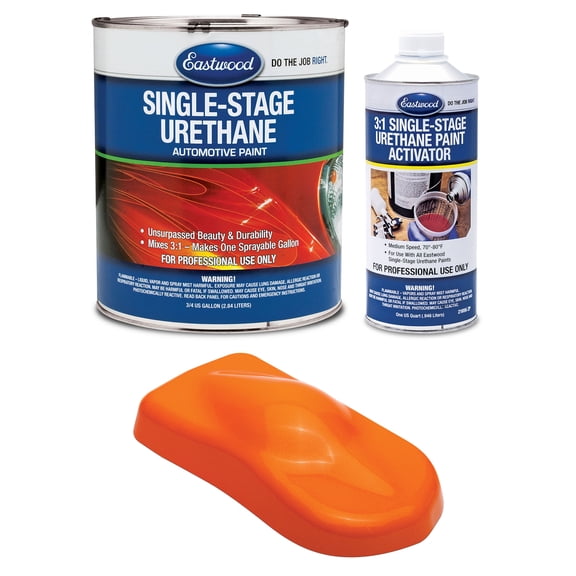 Eastwood 3:1 Orange Sparkle Pearl Single Stage Urethane Automotive Spray Paint 1 Sprayable Gallon Kit