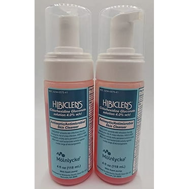 Hibiclens Antiseptic Antimicrobial Skin Cleanser 4oz Foam Pump (2 pack)