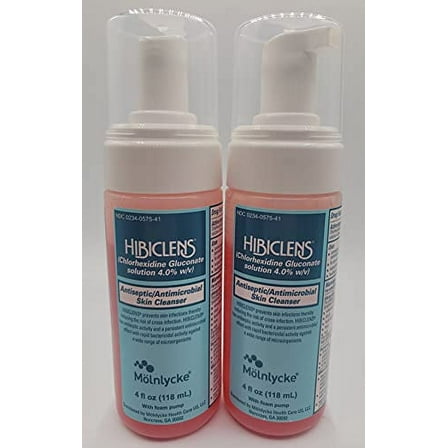 Hibiclens Antiseptic Antimicrobial Skin Cleanser 4oz Foam Pump (2 pack)