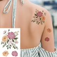 thumbnail image 3 of 12 sheets Waterproof Flower Tattoo Sticker for Women - Lasts 2-5 Days - Perfect for 1/4 Arm Temporary Tattoos, 3 of 4
