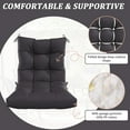 thumbnail image 4 of Pakunoda Chairs Cushions 42" X 21" Tufted Non Slip Pad Seat and Seatback 2 Set Cushion with Ties for Patio Outdoor & Indoor Rocking Chair, Grey, 4 of 6
