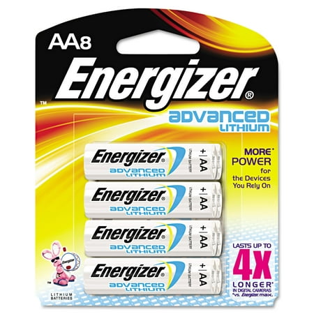 UPC 039800055262 product image for Energizer Advanced Lithium Batteries, AA, 8/Pack | upcitemdb.com