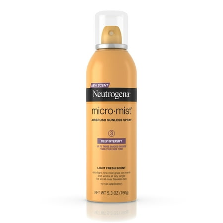 4.2 Ounce Self Tanner - Neutrogena Micromist Airbrush Sunless Tanning Spray, Deep, 5.3 oz
