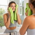 thumbnail image 7 of WDOBM Reusable Washcloths, Striped Woven Natural Cotton Thick Absorbent Face Towel, Highly Absorbent Quick Dry Machine Washable, Lightweight Sport Towels for Bathroom Salon, 7 of 7