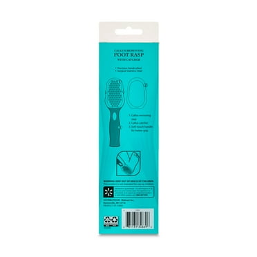 Equate Callus-Removing Foot Rasp with Catcher, White