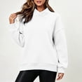 thumbnail image 4 of Edvintorg Sweatshirts for Women Loose Sweat Shirts Casual Pullover Sweatshirt Long Sleeve Women Clothing S-2XL White, 4 of 7
