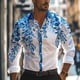 thumbnail image 2 of Camisas estampadas en 3D para hombre, ropa informal de negocios, trabajo, uso diario, ropa de calle, otoño e invierno, camisa de manga larga con solapa, tejido elástico, tallas S-5XL, 2 of 5