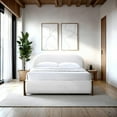 thumbnail image 3 of Omax Decor Valencia Upholstered Platform Queen Bed in White Cream Boucle Fabric, 3 of 10