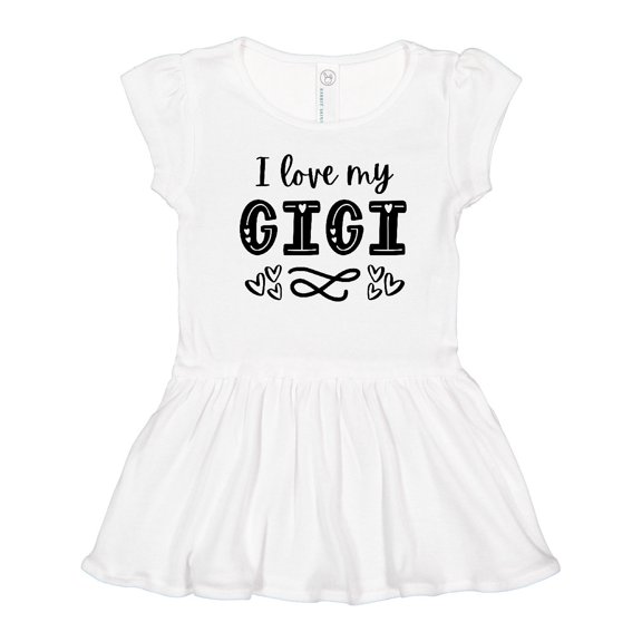 Inktastic I Love My Gigi with Hearts Girls Toddler Dress