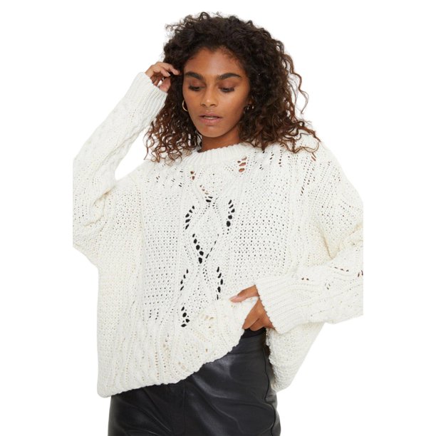 Dorothy Perkins - Jersey Cable de Punto Grueso para Mujer (Avena)