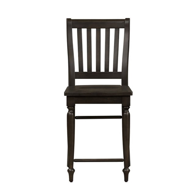 Liberty Furniture Harvest Home Black Slat Back Counter Chair (RTA)