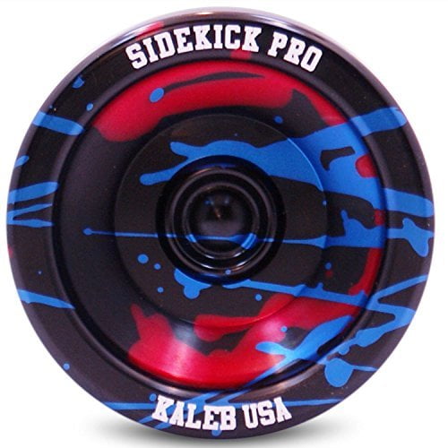 Black Red Blue Splashes YoYo Professional Aluminum Sidekick Pro YoYo