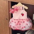 thumbnail image 1 of Strawberry Dog Dress Pet Clothing Suspender Skirt Dog Costume Princess Dress Small Dog Thin Summer Dog Skirt Yorkshire ShopWise Round, 1 of 7