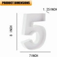 thumbnail image 3 of 8" Fillable Cardboard Number Shaped Box Paper Mache Birthday Party Sweets Candy Tray (5), 3 of 6