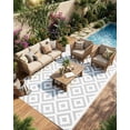 thumbnail image 7 of OHHANI Outdoor Rugs 6'x9', Waterproof Reversible Plastic Straw Rug, Portable RV Camping Mat for Deck, Beach, Picnic and Balcony, 7 of 7