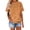 Orange 1, variant on MEICHEN Women's Fashion Casual Plaid Print Round Neck Short Sleeve T Shirt Summer Trendy Clothing for Women