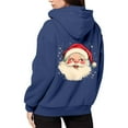 thumbnail image 6 of Ladies' Christmas Printed Zipper Long Sleeved Pocket Drawstring Casual Hooded Sweatshirt, 6 of 8
