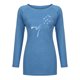 thumbnail image 4 of Camiseta de manga larga informal suelta con cuello redondo y estampado de color liso para mujer Fridja  hj1728, 4 of 4
