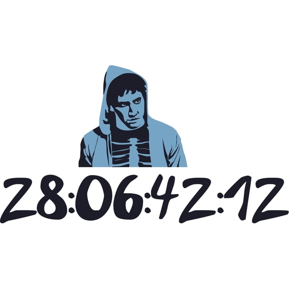 Removable Donnie Darko Home Art Sci-Fi Thriller Movie Wall Decal | 12 Inches x 20 Inches Vinyl Living Room Bedroom Countdown Timer Jake Gyllenhaal Decor Design Adhesive Decoration Sticker - Multicolor