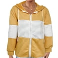 thumbnail image 3 of RongHuan Sweatshirt for Women Color Block Drawstring Lightweight Hoodies Zip Up Long Sleeve Jackets, 3 of 9