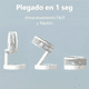 thumbnail image 3 of Ventilador Portátil Plegable 41 cm Recargable USB tipo C, Silencioso 4 Velocidades Ajustable Para Escritorio Hogar Oficina Camping Exterior, 3 of 11