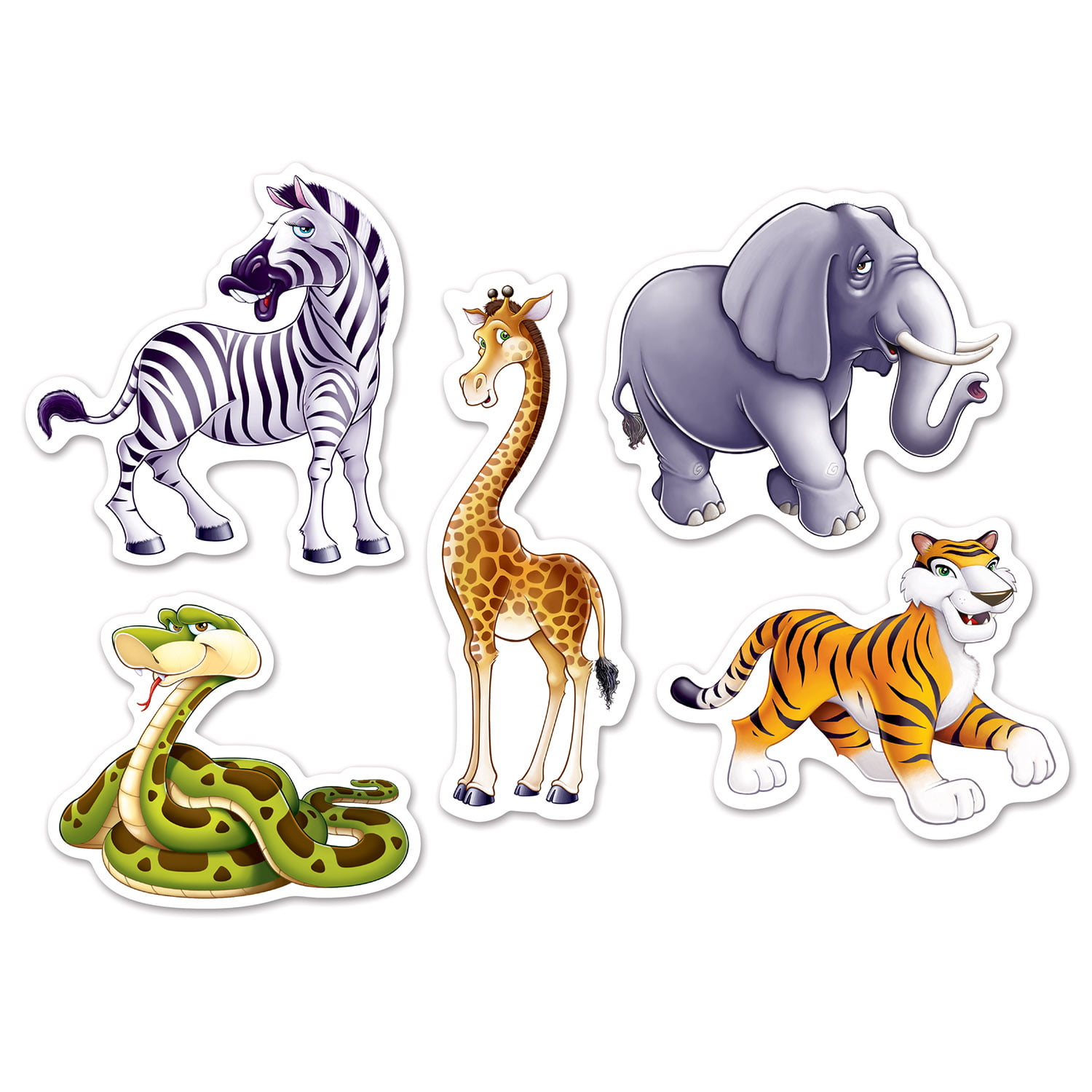 Mini Jungle Animal Cutouts (Pack of 24)