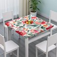 thumbnail image 3 of Pioneer Flower Floral Print Pattern Square Fitted Tablecloth with Elastic Edge,Square Table Cover,Washable Elastic Table Cover for Home Kitchen Party Decor 34"x34", 3 of 6