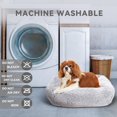 thumbnail image 2 of Cama de felpa lavable para perros y gatos, color gris claro, 2 of 9
