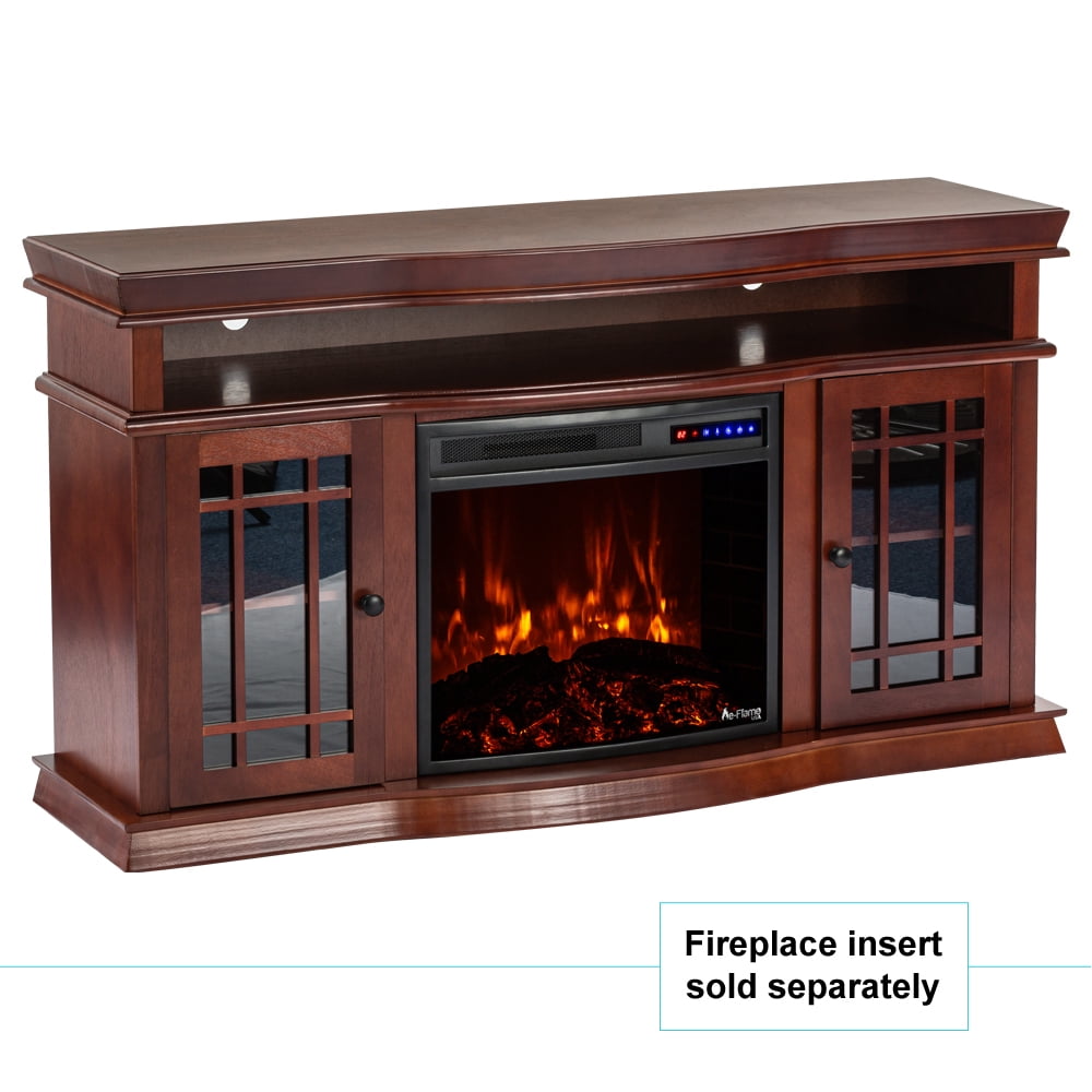 eFlame USA Jackson Fireplace TV Stand 60" x 33" Warm Cherry Finish