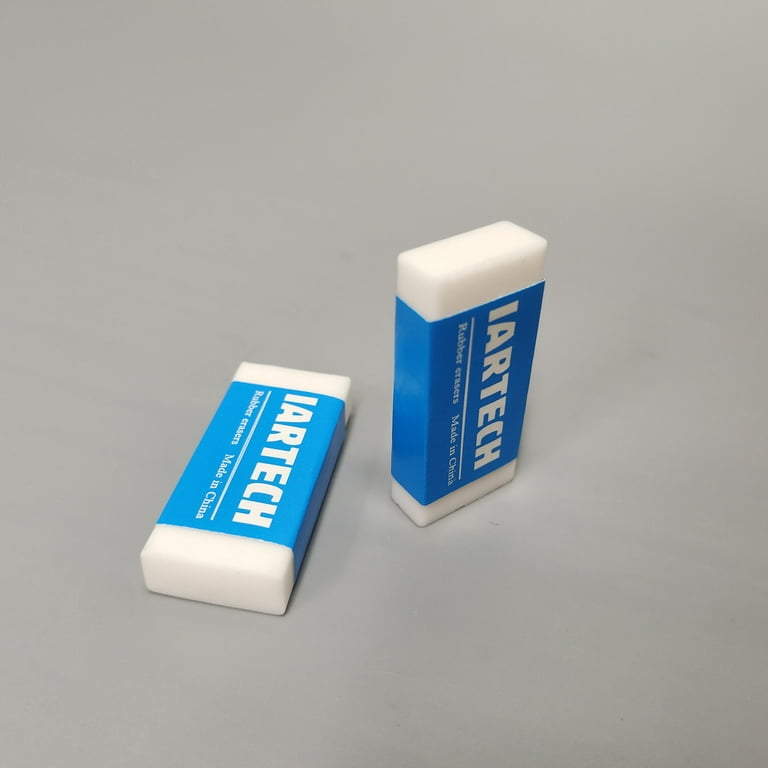 IARTECH Pencil Erasers Block Rubber Eraser School Office Supplies White 2  Count