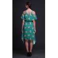 thumbnail image 4 of Bimba Butterfly Print Cold Shoulder Women Swing Tunic Flutter Sleeve Midi Dress-Small, 4 of 6