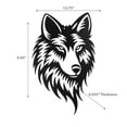thumbnail image 2 of Metal Black Wall Decor Wolf Head, 2 of 3