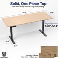 thumbnail image 3 of VIVO Electric 71" x 30" Stand Up Desk Workstation, Bamboo Table Top, Black Frame, 3 of 8