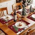 thumbnail image 4 of Red Truck Tree Christmas Snowman Placemats Set of 6, Red Black Buffalo Plaid Table Mats Washable Heat-Insulation Non-Slip Place Mats for Kitchen Dinner Table Indoor Outdoor Decor,13x19 Inch, 4 of 9