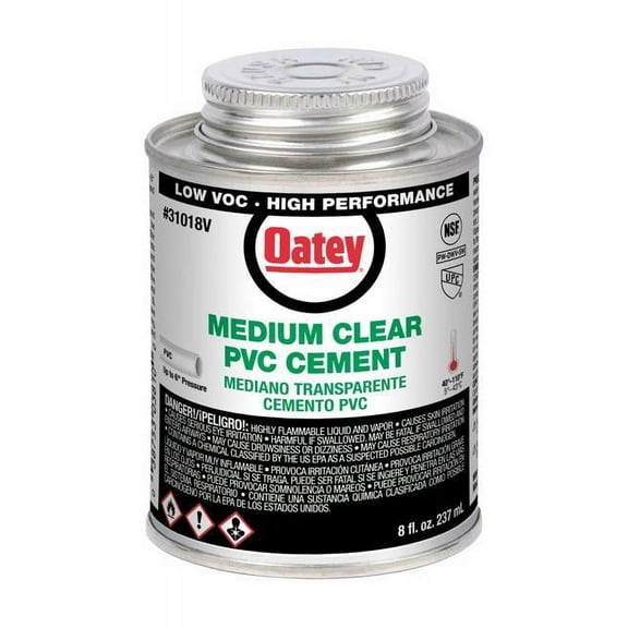 Oatey Cement,Brush-Top Can,8 fl oz,Clear 31018V