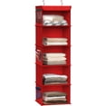 thumbnail image 1 of SimpleHouseware Organisateur Suspendu pour Garde-Robe à 5 Tablettes, Rouge, 1 of 5
