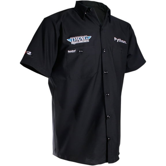 Throttle Threads Drag Specialties Mens Short Sleeve Shop Shirt Black XXL