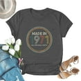 thumbnail image 3 of CHGBMOK Hauts d'Été Grande Taille pour Femmes Mode Ample Imprimé Lettre Col Rond Manches Courtes Blouse Haut Plage d'Été en Liquidation, 3 of 3