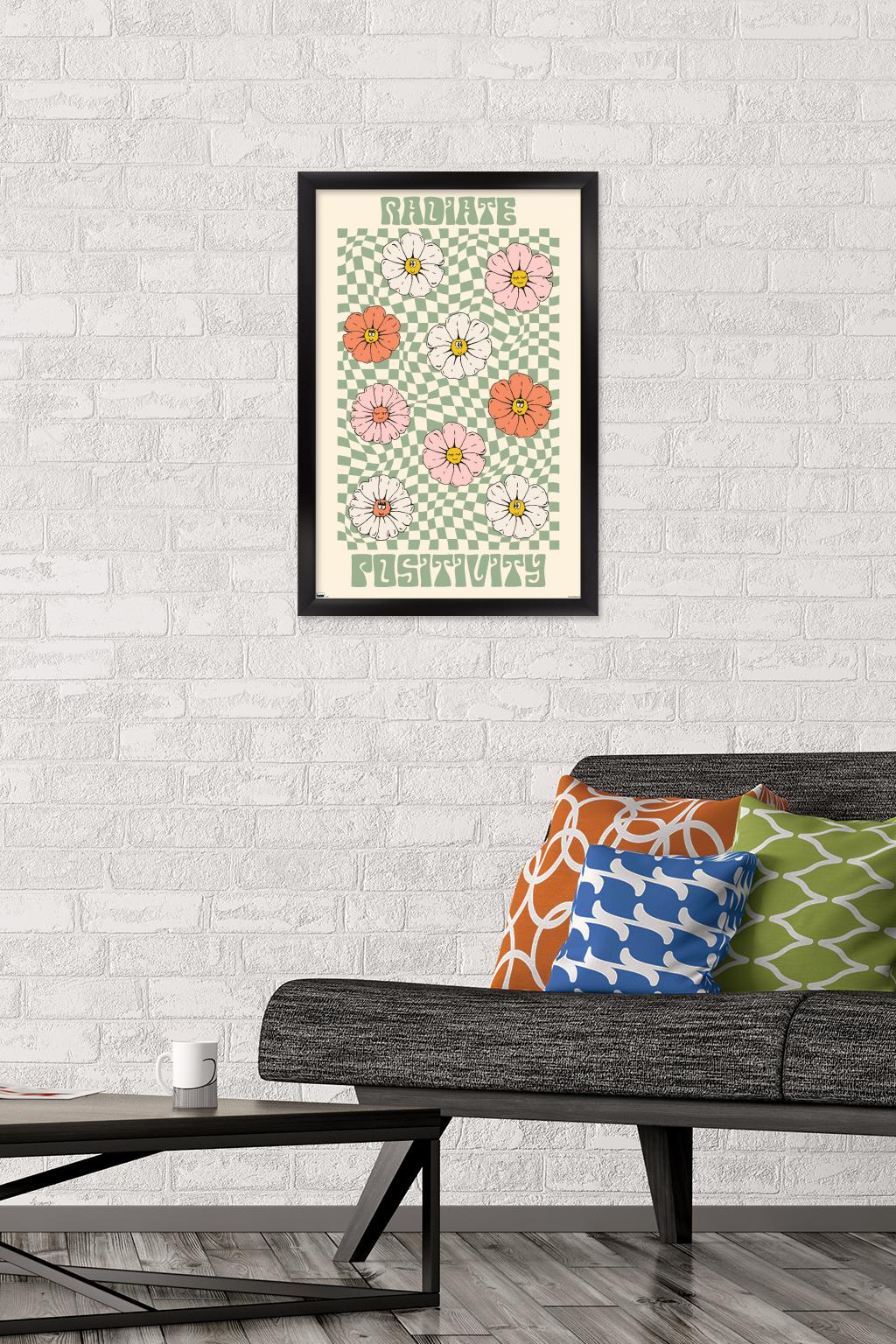 Radiate Positivity Wall Poster, 14.725" x 22.375" Framed