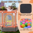 thumbnail image 3 of 55" Mini Trampoline with Safety Enclosure Net, SEGMART Indoor Outdoor Toddler Trampoline with No-Gap Design, Small Trampoline for Kids, Kids Trampoline with Balls, Birthday Gift, 3 of 6