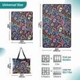 thumbnail image 2 of Neon Skull Star Sausage Extra Large Picnic Beach Blanket Waterproof Sand Proof Portable Outdoor Mat 80x118, 2 of 9