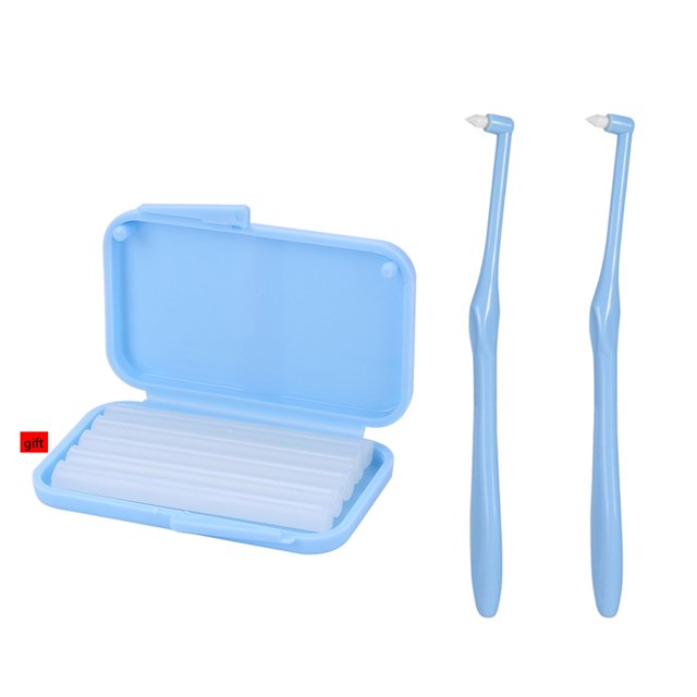 Cepillo De Dientes De Ortodoncia Cepillo de dientes de ortodoncia Cera de cerdas suaves Kit de blanqueamiento de dientes de higiene bucal Ygjytge Cuidado Belleza