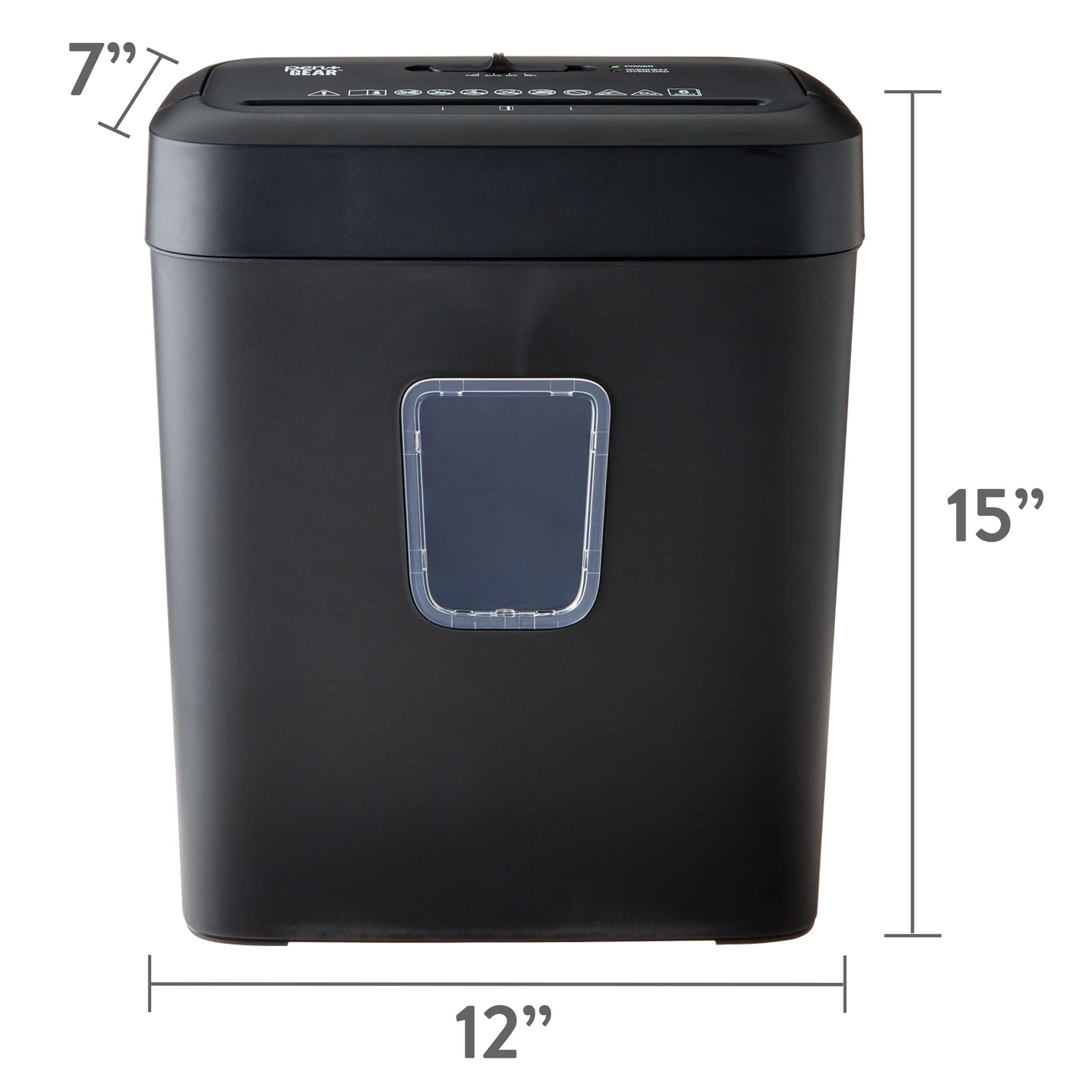 Pen+Gear 6-Sheet Cross-Cut Paper/Credit Card Shredder with 3.7 Gallon Bin, Black, Home & Office Use