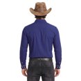 thumbnail image 5 of IBTOM CASTLE Men's Embroidered Western Shirt Long Sleeve Cowboy Shirt Country Concerts, Rodeos,Ranch Wear And Casual Cowboy Style,For Festivals,Travel Blue, 5 of 7