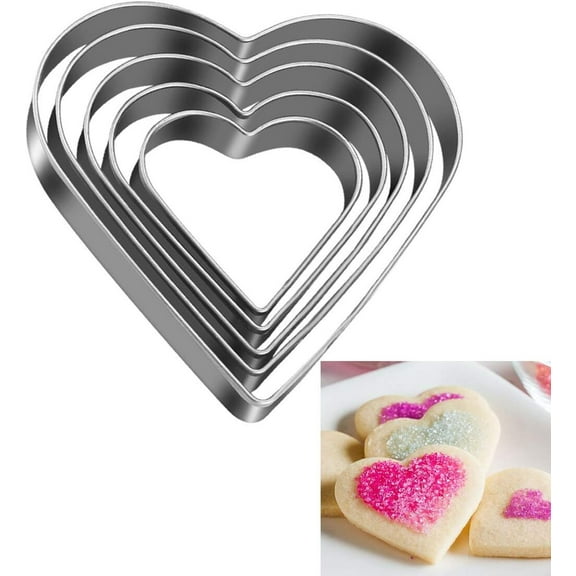 Love Heart Cookie Cutter, Pack of 5…